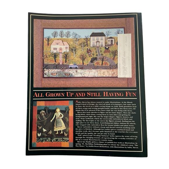 VTG. Threads Magazine Dec 1990 Embroidery Czech Apron Knitting Sewing Needlework - Picture 2 of 9